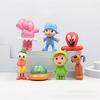 Little P Youyou 7 Figures Pocoyo Bator Duck Puppy Lula Elle Elephant Model Doll Cake Ornament