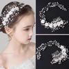 1Pcs Hair Accessories Made Hair Color Pearl Wedding Hair Combs For Bridal Flower Headpiece Women Hair Ornaments Jewelry