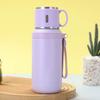Cup 316 Stainless Steel Vacuum Insulated Bottle with Leakproof Lid And Portable Handle 2-in-1 Drinking Cup Wide Mouth for Hot Cold Drinks