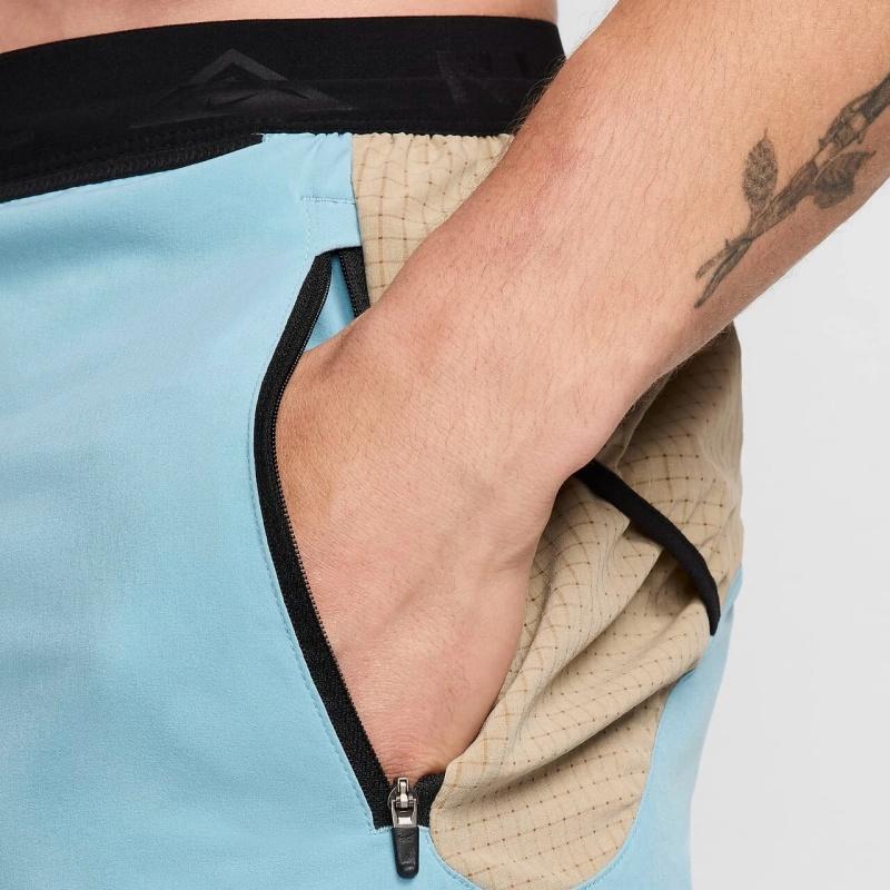 Nike Trail Second Sunrise Dri-FIT Outdoor Casual Elastic Waist Logo Print Sports Shorts Men Shorts Denim-Blue DV9311-464