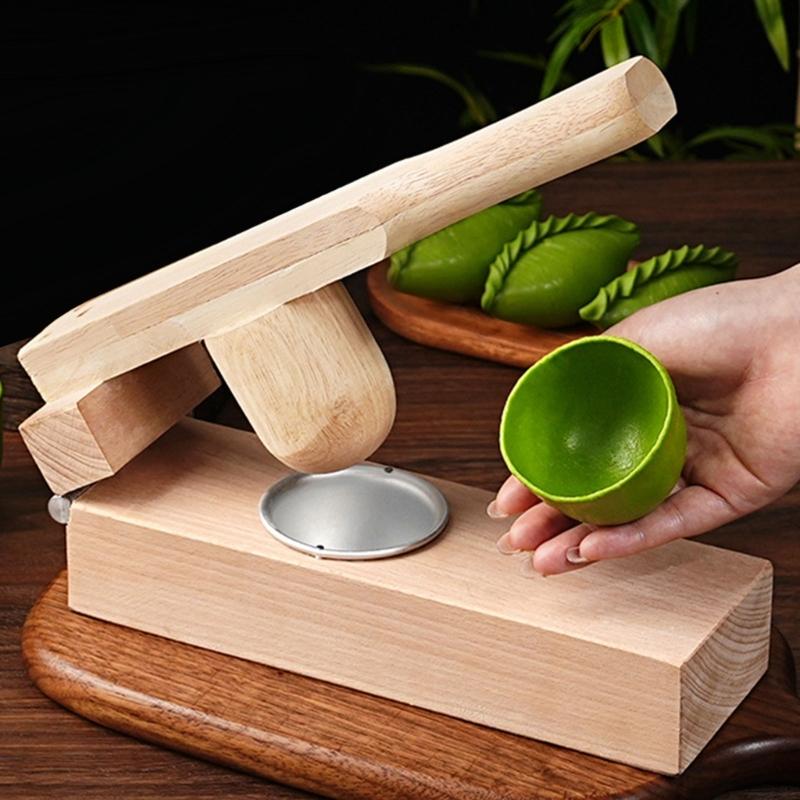 Professional Wood Molds Kitchen Supplies Practical Wood Mochi Press Festival Hand Press Moulds for Dessert Enthusiasts