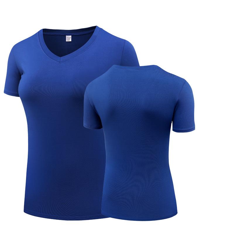 

Женские футболки для фитнеса, быстросохнущие эластичные спортивные блузки для йоги с короткими рукавами, колготки, топы для бега в тренажерном зале 4XL синий