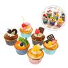 WINOMO 6 Pieces Simulation Food Cupcake Model Food Sample Cupcake Model Sample Food Model Bread Western Food Simulation