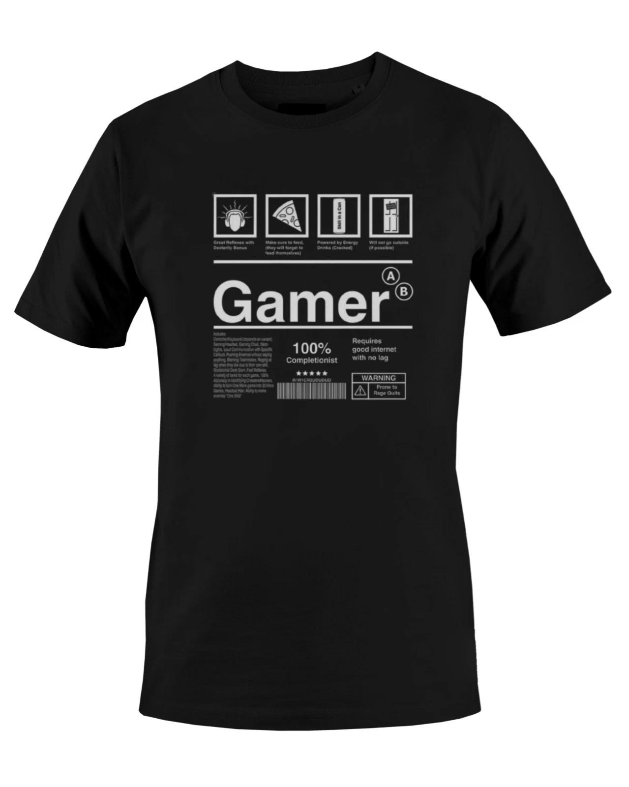 Gamer T-Shirt Gifts for Gamers Funny Skull Gaming Mens T-Shirt S M L XL 2 3 4 XL XXXL