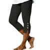 Women's Color Casual, Fashionable And Comfortable Cropped Pants