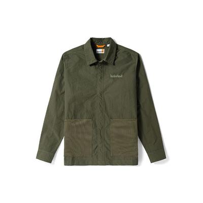 Camisa Casual de Bolsillo de Color Sólido Transpirable de Manga Larga para Hombre camisetas Verde Militar A2JZ6-A58