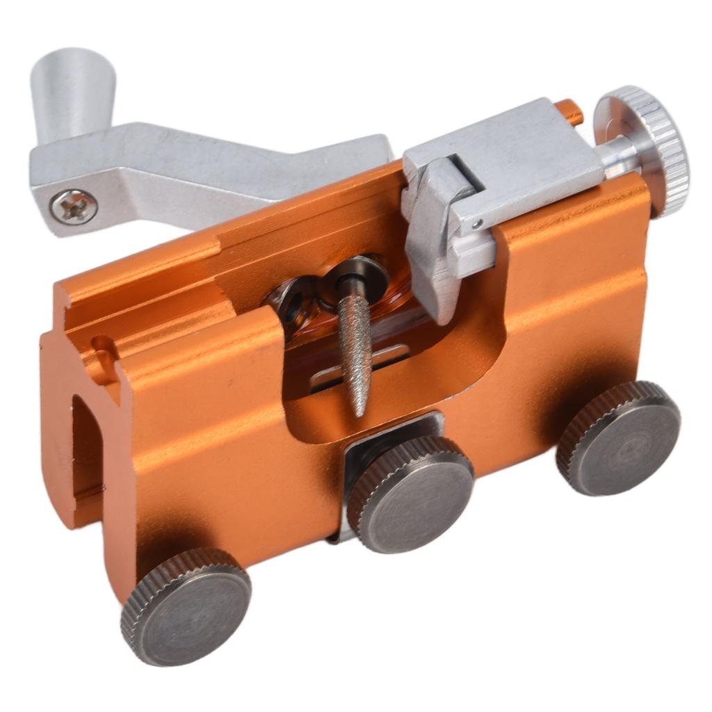 Chainsaw Sharpening Jig Portable Hand Crank Chain Sharpener for Lumberjack Garden Worker Yellow