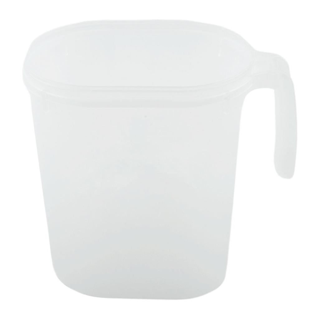 Kessel Plastikkrug PP 1 Stück Milchgetränke Plastik Sommer Wasser Wasserkrug 125g 18*19*13cm Behälter Krug mit Deckel Exquisit