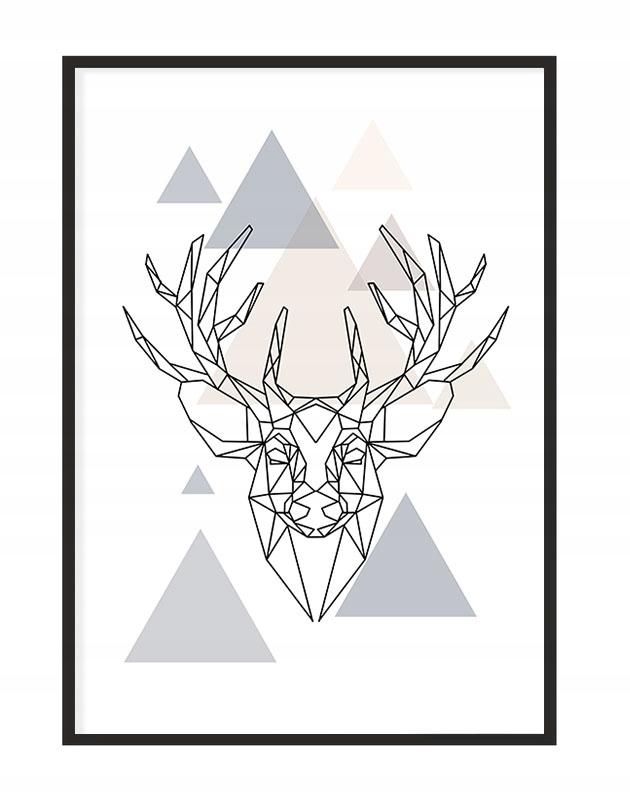Picture poster In a frame 43x33 cm Deer P1184