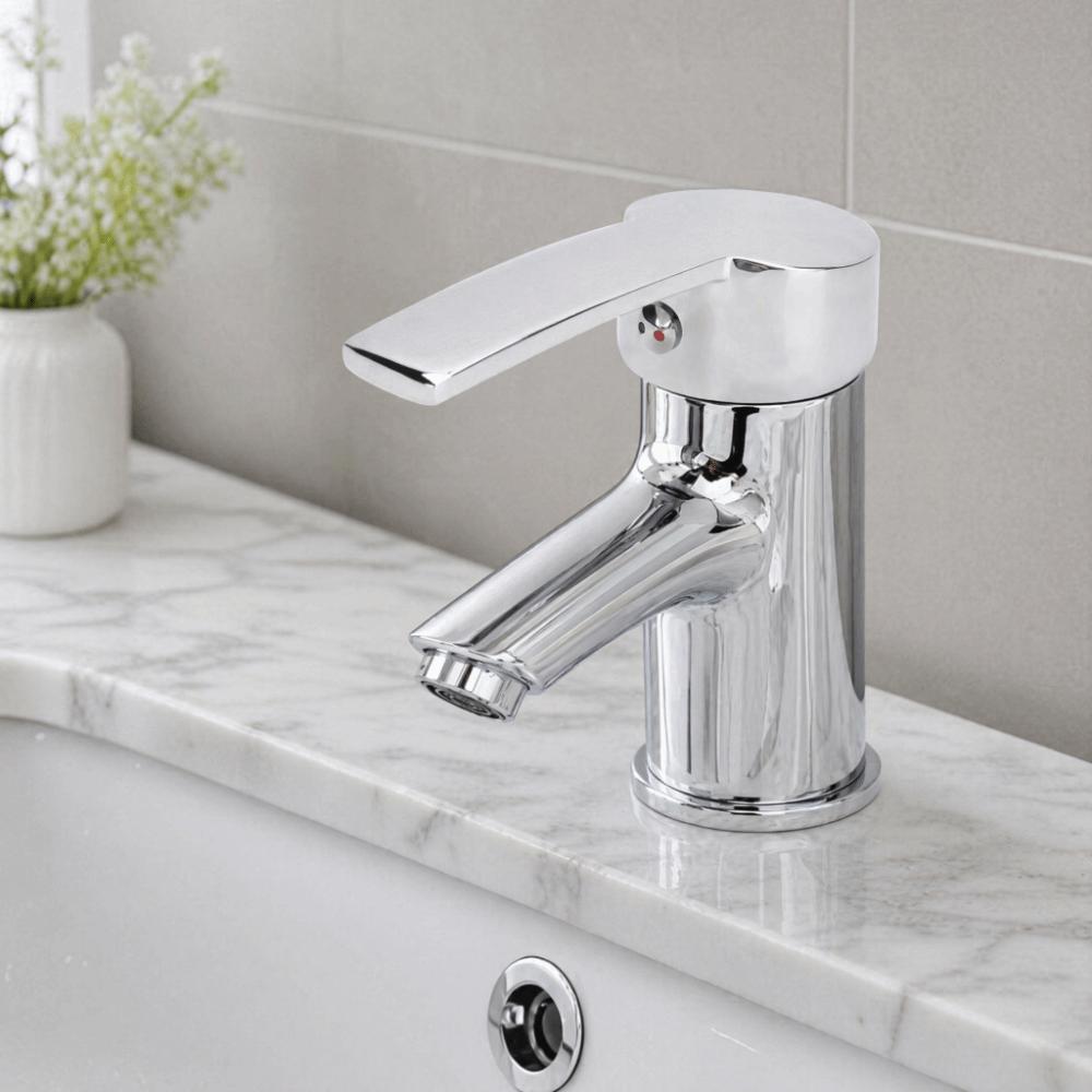 Zinc Alloy Faucet Handle 35mm Valve Core Hot Cold Water Water Tap Handle Single Lever Chrome Finish Faucet Lever Kitchen