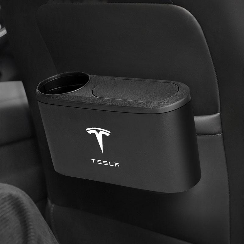 1 ks Odpadkový koš Auto Znak Odpadkový box Koš Úložný prostor Auto Příslušenství Pro Tesla Model S Model X Model Y Cybertruck Model 3 Model Y