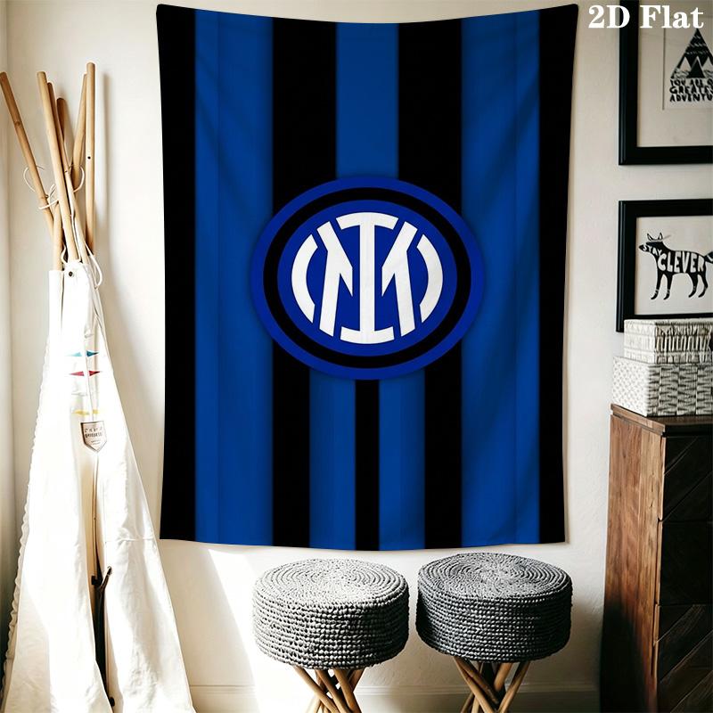 Inter Milan Crest Wallpaper Bedding 1 Duvet Cover 2 Pillowcase Without Core Christmas Birthday Gift Duvet Cover And Pillowcase