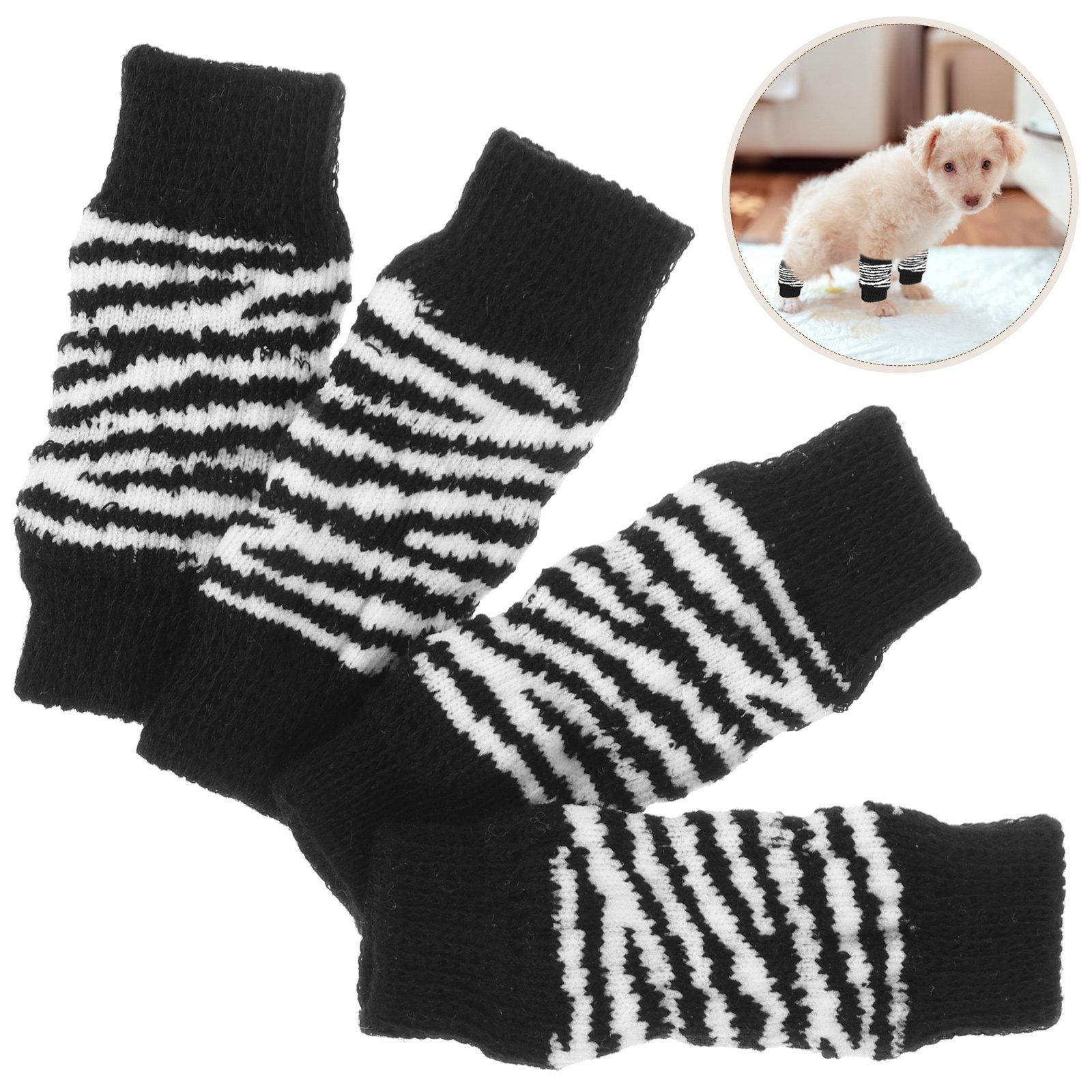 

1Set Anti-Dirt Pet Socks Small Size Soft Cotton Dog Leg Warmers Dog Elbow Protector Wear-Resistant Breathable Washable Portable 8X3X0.7CM