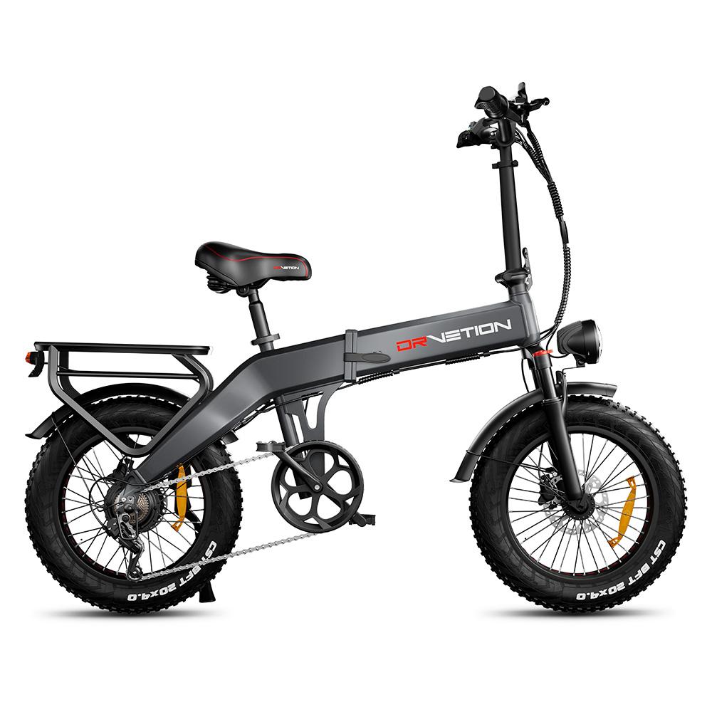 Electric Bicycle Drvetion BT20 20" 1000W Motor City E-Bike 48V 10AH LCD Display Shimano 7 Speed Hydraulic Brake Max Load 150Kg