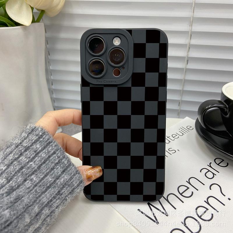 Black Grid for Apple 15 Mobile Phone Case Iphone12promax Case 14/13/11/XSMAX Pupil Eye 16
