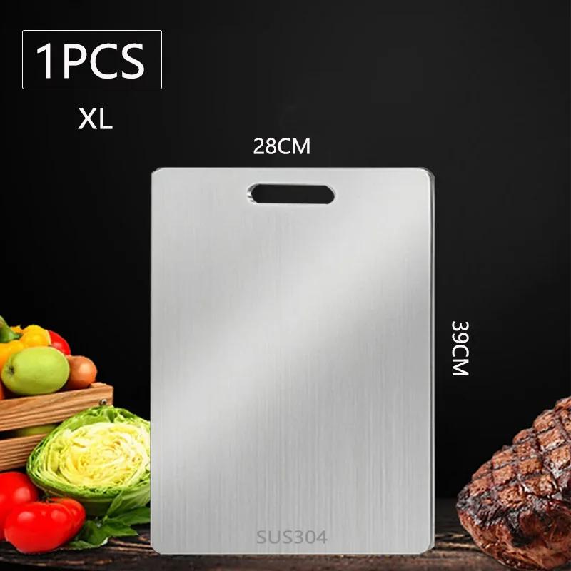 WXCOO Kitchen Cutting Board Food Grade Chopping Cutting Boards Thickened Stainless Steel Boards for Cut Vegetables Fruit Meat