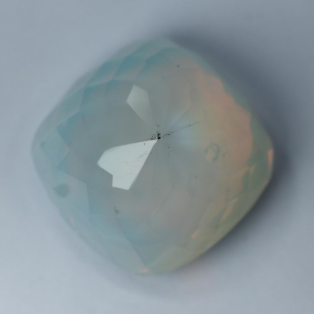 Lab-Created Opal Loose Gemstone Unique Multi-Color 56 ct Cushion Cut October Birthday Birthstone