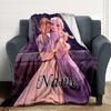 Custom Name Elsa'S Winter Fantasy Party Blanket For Couch Bed Plush Cozy Fuzzy Blanket Super Soft Warm Blankets For Fall And Winter 091665