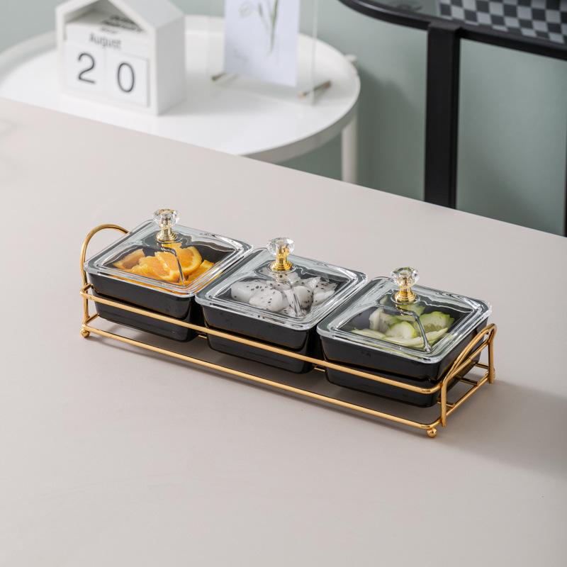 Ktv Clubhouse Fruit Plate Melamine Bar Muscle Foot Four Or Six Gongge Snack Plate Grid Barbecue Cold Vegetables Snack Plate Plate Plate