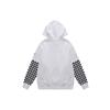 Vans Color Blocked Hooded Sweatshirt Black And White Checkerboard Men Hoodies VN0A7Q13WHT