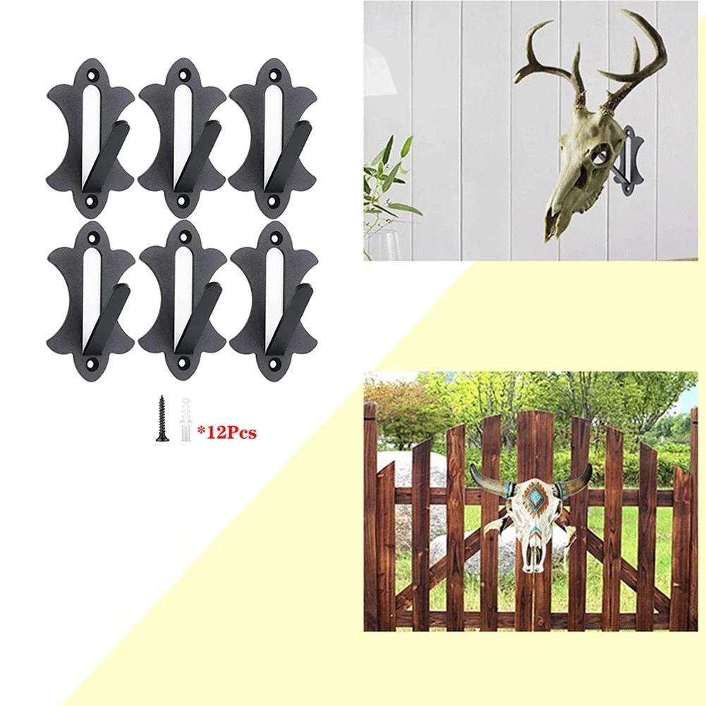 Metal Wall Mounted Hook Bracket for Heavy Skull Decoration Hanging Space Saving Solution for Organizing Collectibles