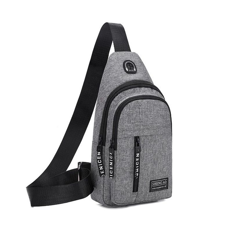 

Нагрудная сумка мужская на плечо, сумка-мессенджер, водонепроницаемая ткань Оксфорд, модная, в стиле athleisure, маленькая сумка кроссбоди, рюкзак, мужские сумки 7504 Gray