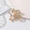 New Alloy Brooch High-end Niche Women's Peony High-end Pin Coat Suit High-end Versatile Brooch