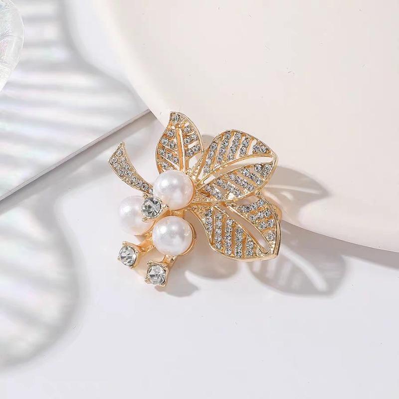 New Alloy Brooch High-end Niche Women's Peony High-end Pin Coat Suit High-end Versatile Brooch