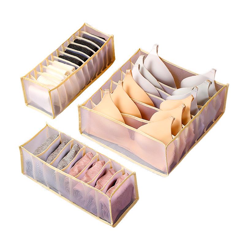 Foldable Underwear and Sock Storage Box for Bedroom Drawers