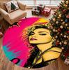 Runder Teppich mit Marilyn Monroe Muster, Innen-/Außenmatte, für Picknick, Spielzimmer, Schlafzimmer, Büro, Wohnzimmer, Heimdeko Teppich, Geburtstagsgeschenk