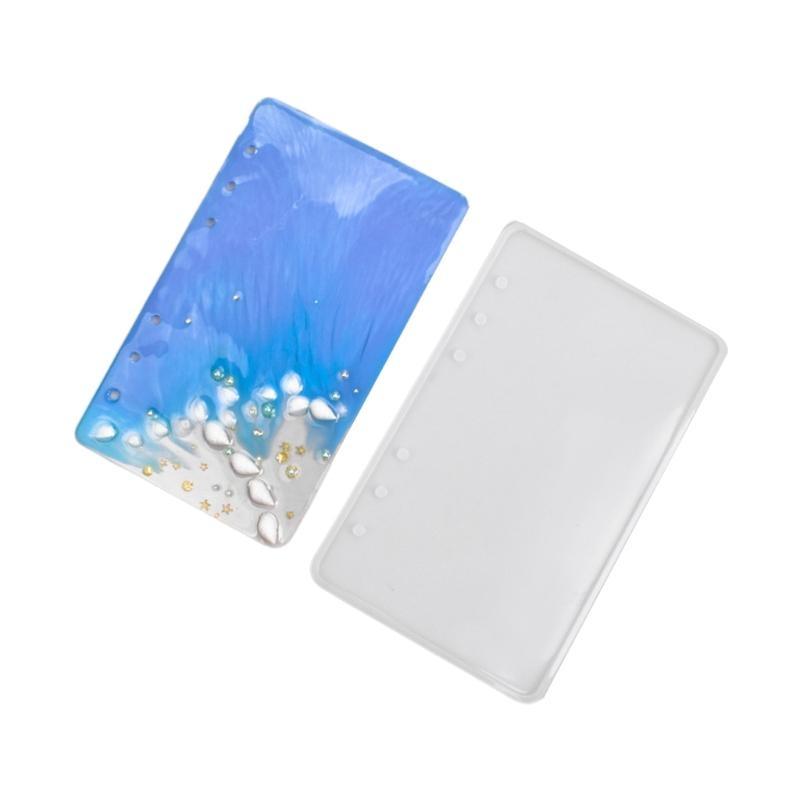 

DIY Notebook Cover Silicone Mold Unique Epoxy Resin Casting Mould Handmade Agate Art Crafts Mold Crystal Notebook Mold