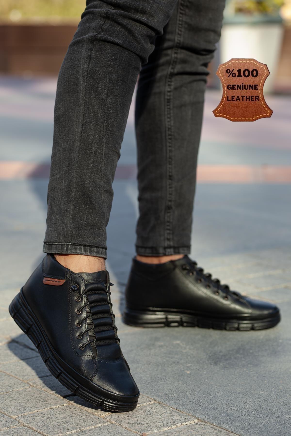 

Мужские модные ботинки из натуральной кожи на плоском каблуке Bootie-лодочки 40