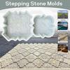 2Pcs/Set Plastic Stepping Stone Paver 30cm Concrete Path Maker Mold  For Lawn Patio Yard Garden