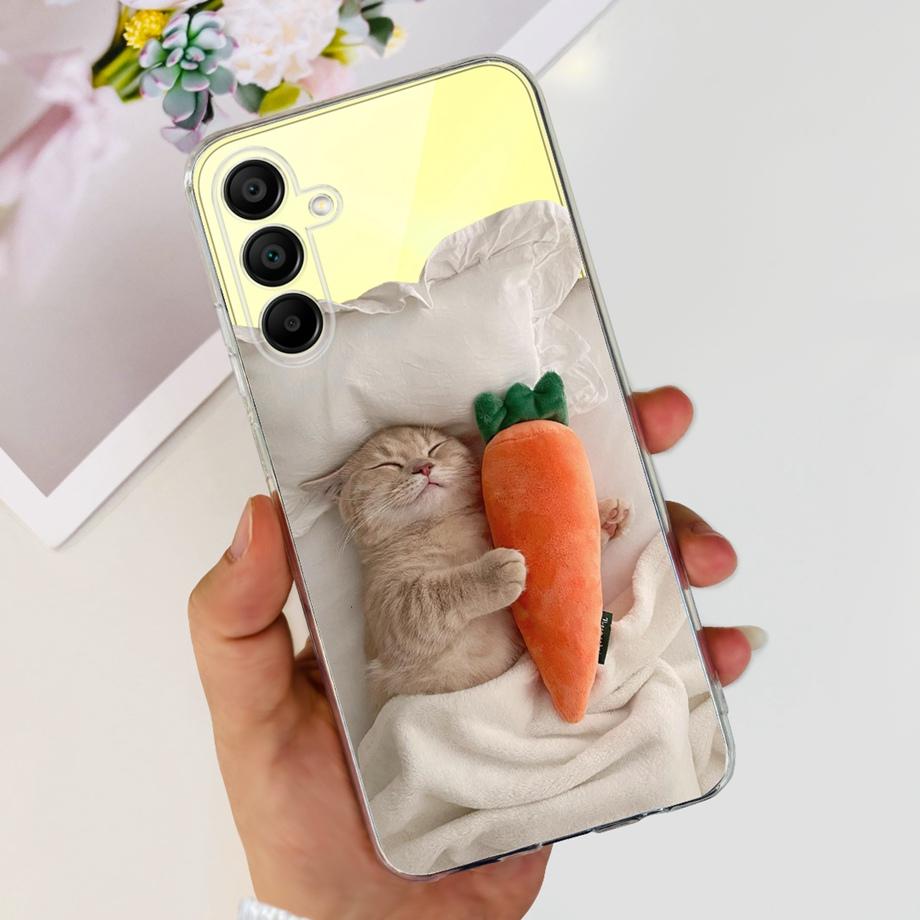 For Samsung A06 A16 Case Coque Transparent Soft Silicone Back Cover For Samsung Galaxy A06 Funda Flower Butterfly Love Heart