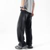 JEEP SPIRIT Men's Retro Straight Wide-Leg Jeans