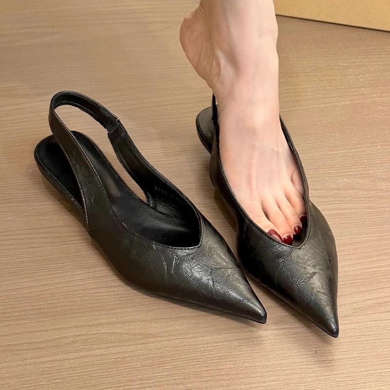 Leopard Women Heeled Sandals Sexy Pointed Toe Woman Shoes Elegant Summer 2025 Slides Luxury Brands New Mujer Sandalias