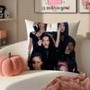 Pop Girl Group KKATSEYE Cushion Cover Pillowcase Short Plush Invisible zipper Room Sofa Cushion Cover
