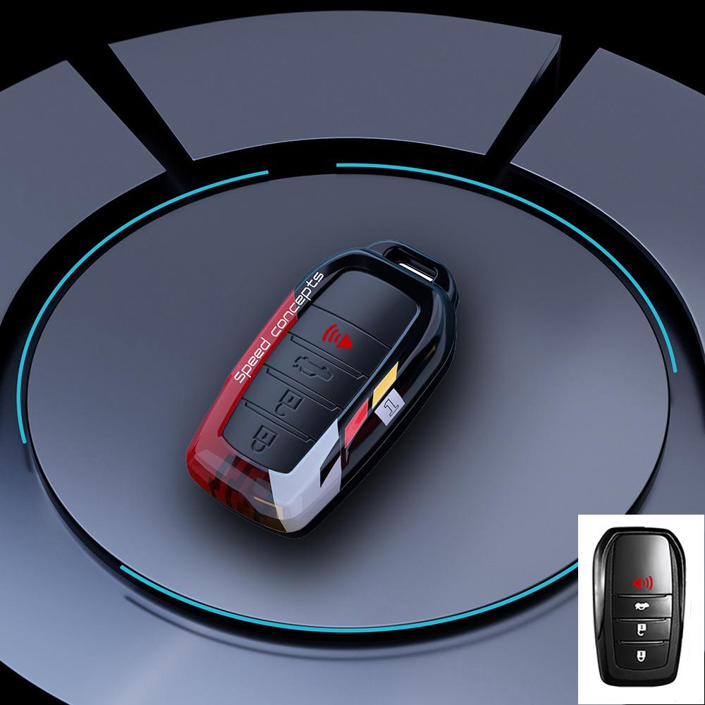 Graffiti Auto Key Fob Cover Case Fit For Toyota Corolla Land Cruiser Prado Crown Yaris Sienna Alphard Cross Hilux Fortuner Camry