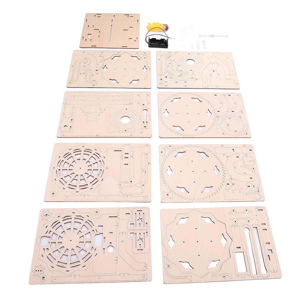 3D Wooden Puzzles Adults Roller Coaster Marble Rail Mechanical Wood Model Building Kits