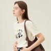 Women's Summer Cute Panda Print T-Shirt Casual Short Sleeve Cotton Top