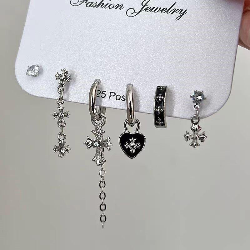 

2025 Цветочный комплект сережек S925 на одну неделю для девочек