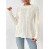 Women's Autumn and Winter Round Neck Pullover Simple Beaded Woven Sweater