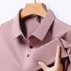 Solid Color Polo Shirt Men Business Polo Collar Half Sleeved Top Summer Casual Short Sleeved T-shirt Men Mountaineering Shirts