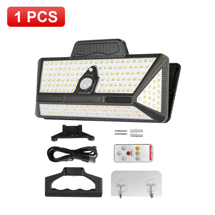 New Solar LED Light PIR Motion Detector Control USB Output Waterproof Handheld Portable Outdoor Wall Light Patio Farm Camping