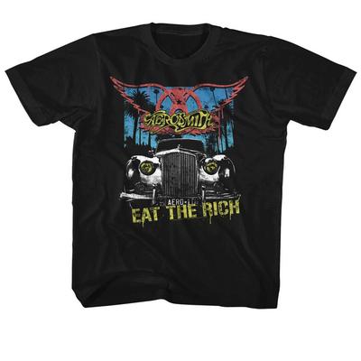 Aerosmith Eat The Rich Jugend T-Shirt Rockband Musik Merchandise