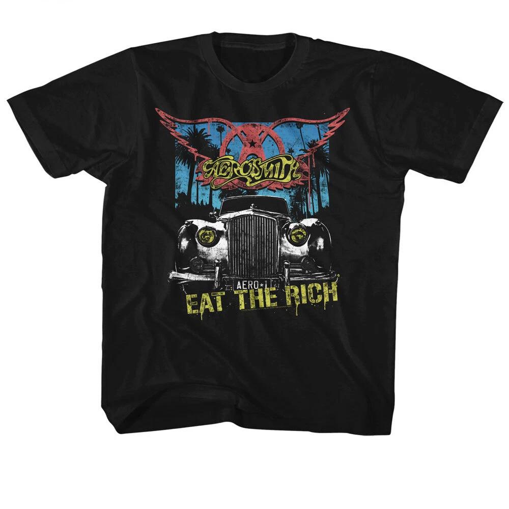 Aerosmith Eat The Rich Youth T Shirt Rock Band Music Merch 2XL