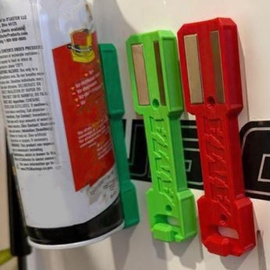 Magnetic Spray Can Holder Wall Mount Aerosol Spray Can Holder Paint Can Bottle Organizer for Garage Toolbox Workspace