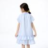 Robe chemise décontractée à manches bouffantes pour fille