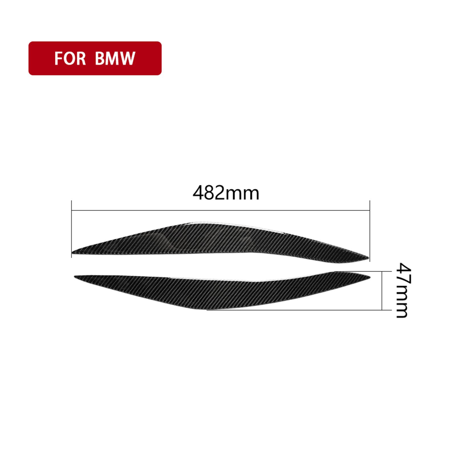 

Carbon Headlight Eyebrow Eyelids Replacement for F10 5 Series 2010 to 2013 Replacement Self Adhesive Protective Sticker Easy to Install