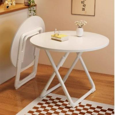 Portable Round Folding Table for Home, Dining, Outdoor, or Rental Rooms - Compact and Versatile.